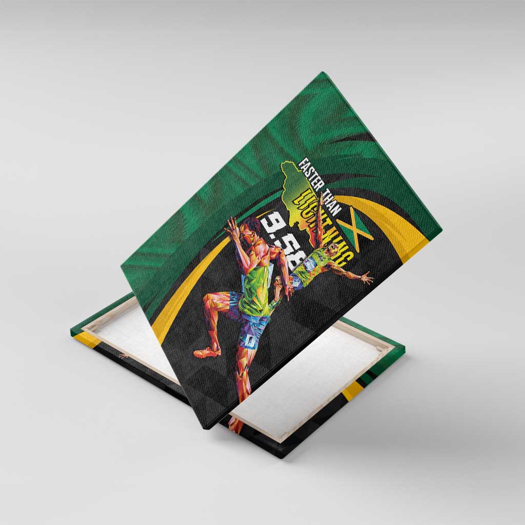 Jamaican Pride Canvas Wall Art 9.58 Seconds-Faster Than Lightning - Wonder Print Shop