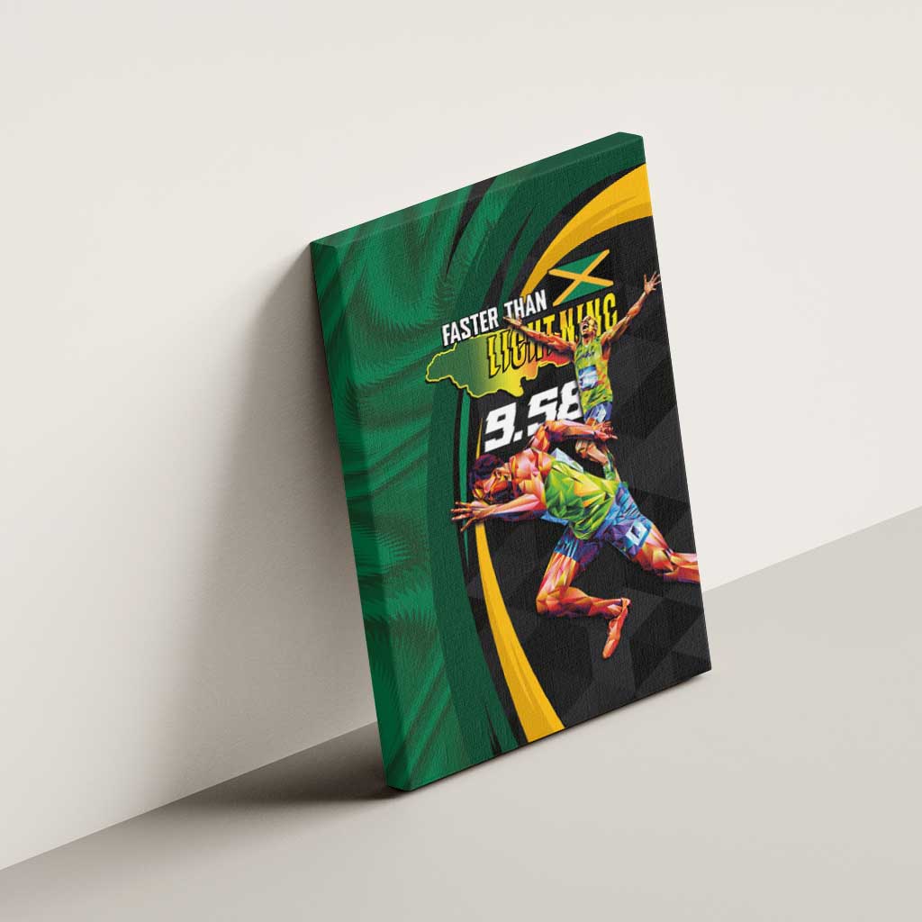 Jamaican Pride Canvas Wall Art 9.58 Seconds-Faster Than Lightning - Wonder Print Shop