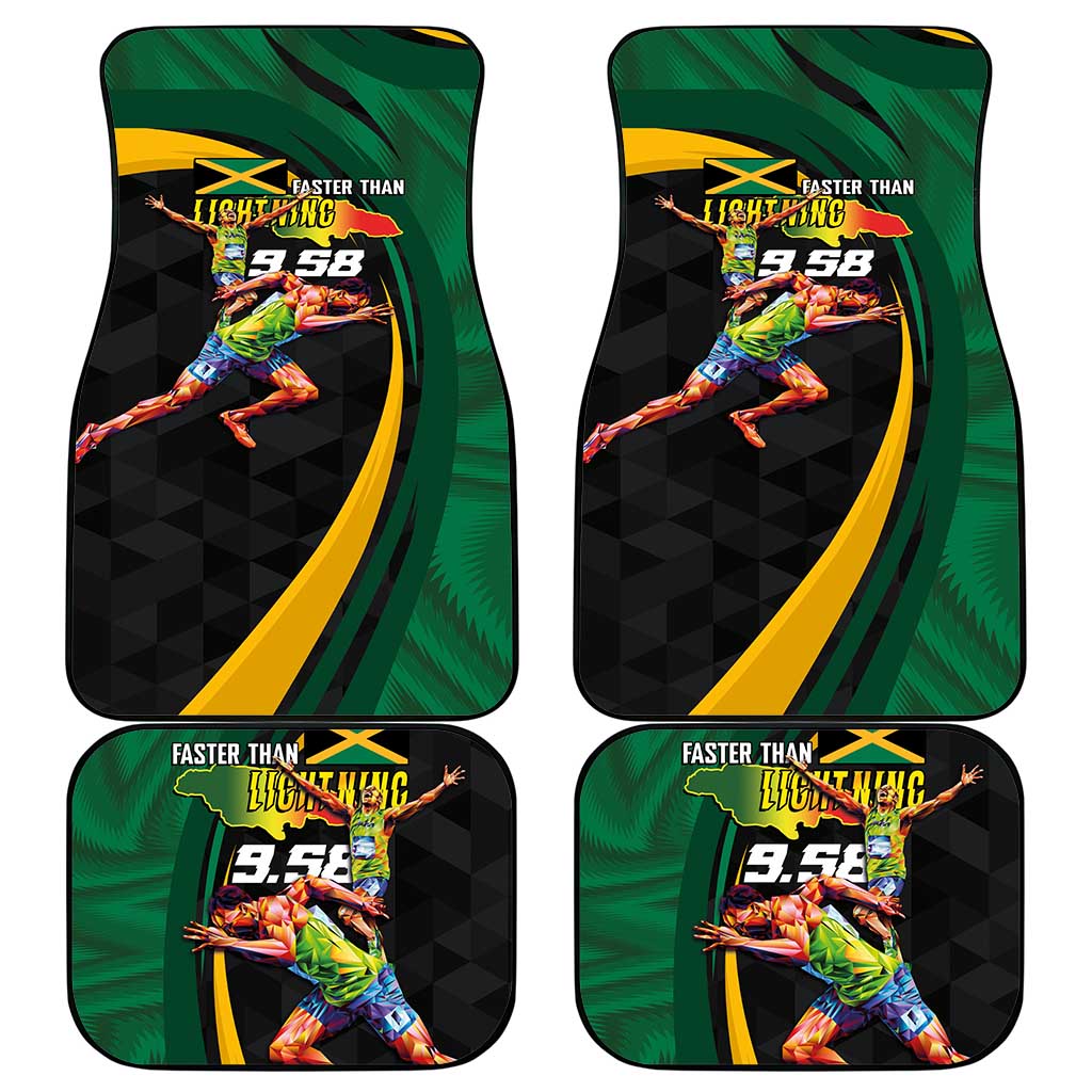 Jamaican Pride Car Mats 9.58 Seconds-Faster Than Lightning - Wonder Print Shop