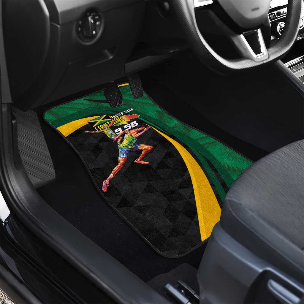 Jamaican Pride Car Mats 9.58 Seconds-Faster Than Lightning - Wonder Print Shop