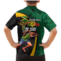 Jamaican Pride Family Matching Mermaid Dress and Hawaiian Shirt 9.58 Seconds-Faster Than Lightning - Wonder Print Shop
