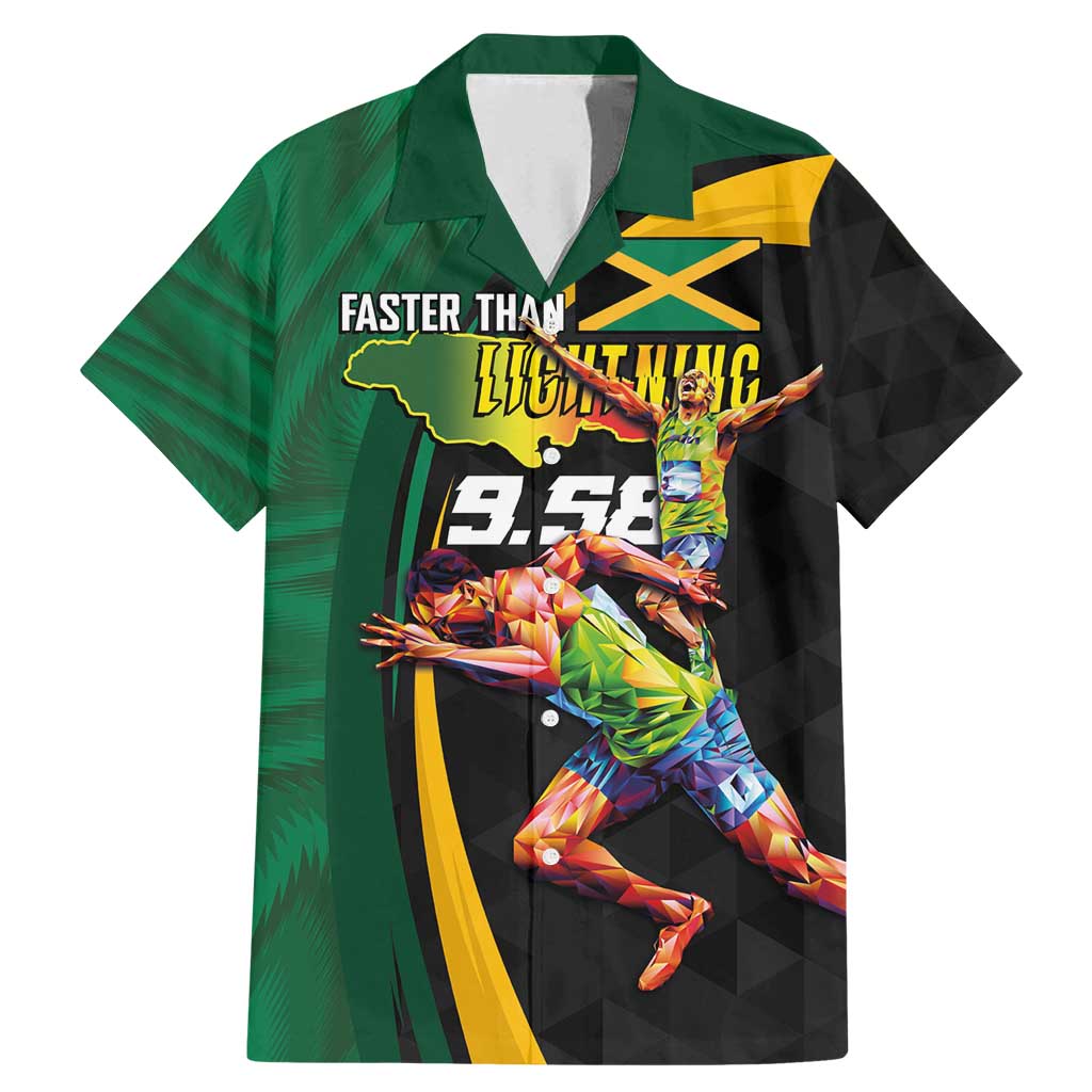 Jamaican Pride Family Matching Mermaid Dress and Hawaiian Shirt 9.58 Seconds-Faster Than Lightning - Wonder Print Shop