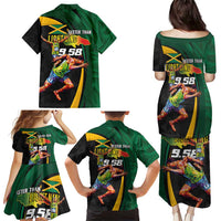 Jamaican Pride Family Matching Puletasi and Hawaiian Shirt 9.58 Seconds-Faster Than Lightning - Wonder Print Shop
