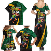 Jamaican Pride Family Matching Summer Maxi Dress and Hawaiian Shirt 9.58 Seconds-Faster Than Lightning - Wonder Print Shop