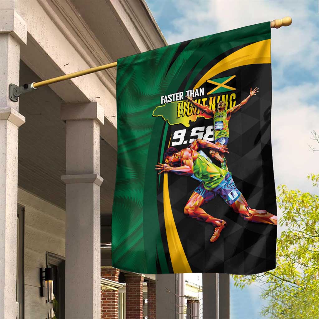Jamaican Pride Garden Flag 9.58 Seconds-Faster Than Lightning - Wonder Print Shop