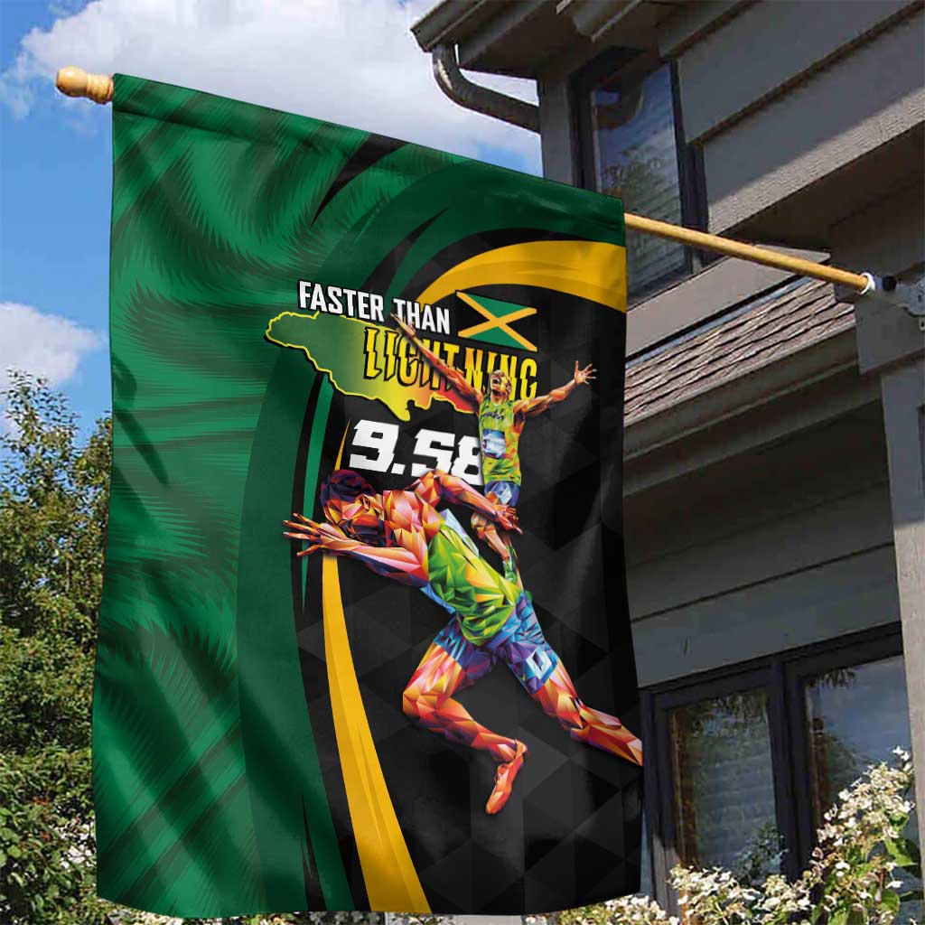 Jamaican Pride Garden Flag 9.58 Seconds-Faster Than Lightning - Wonder Print Shop