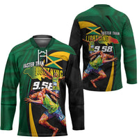 Jamaican Pride Hockey Jersey 9.58 Seconds-Faster Than Lightning - Wonder Print Shop