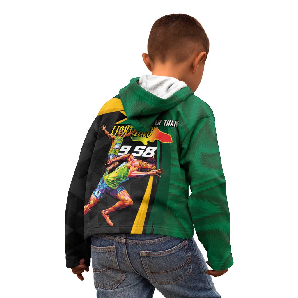 Jamaican Pride Kid Hoodie 9.58 Seconds-Faster Than Lightning - Wonder Print Shop