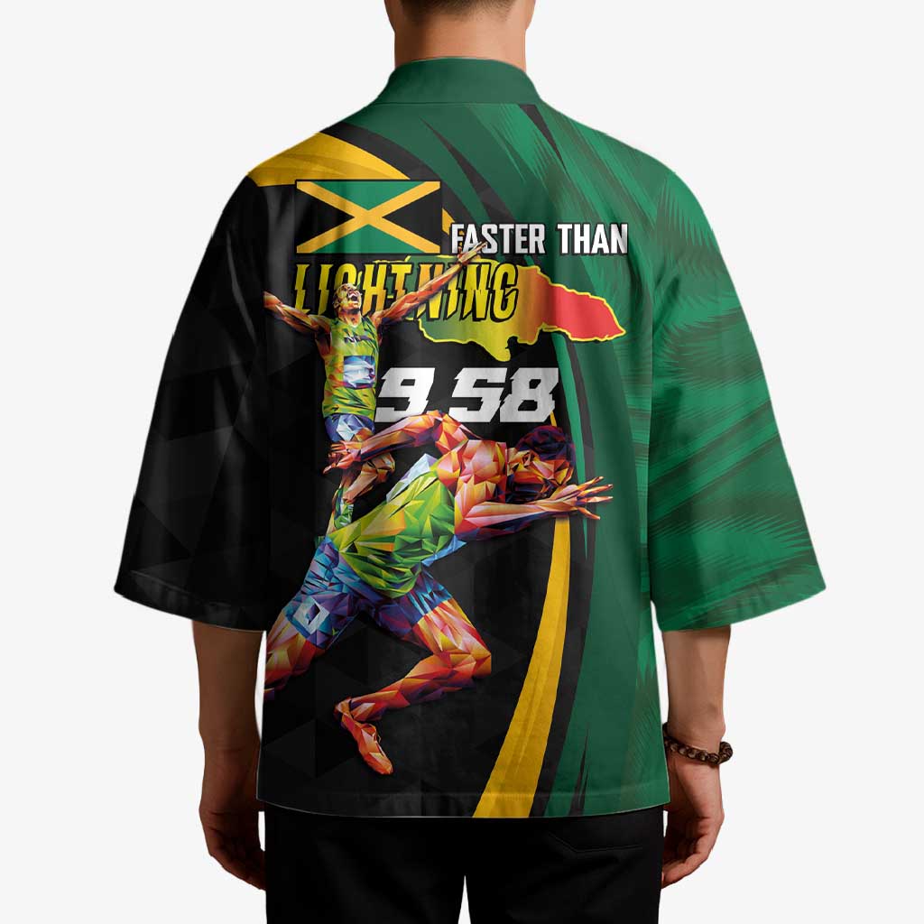Jamaican Pride Kimono 9.58 Seconds-Faster Than Lightning - Wonder Print Shop