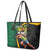 Jamaican Pride Leather Tote Bag 9.58 Seconds-Faster Than Lightning - Wonder Print Shop