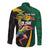 Jamaican Pride Long Sleeve Button Shirt 9.58 Seconds-Faster Than Lightning - Wonder Print Shop