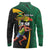 Jamaican Pride Long Sleeve Polo Shirt 9.58 Seconds-Faster Than Lightning - Wonder Print Shop
