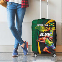 Jamaican Pride Luggage Cover 9.58 Seconds-Faster Than Lightning - Wonder Print Shop