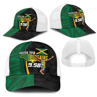 Jamaican Pride Mesh Trucker Cap 9.58 Seconds-Faster Than Lightning - Wonder Print Shop