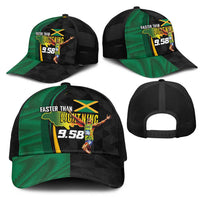 Jamaican Pride Mesh Trucker Cap 9.58 Seconds-Faster Than Lightning - Wonder Print Shop