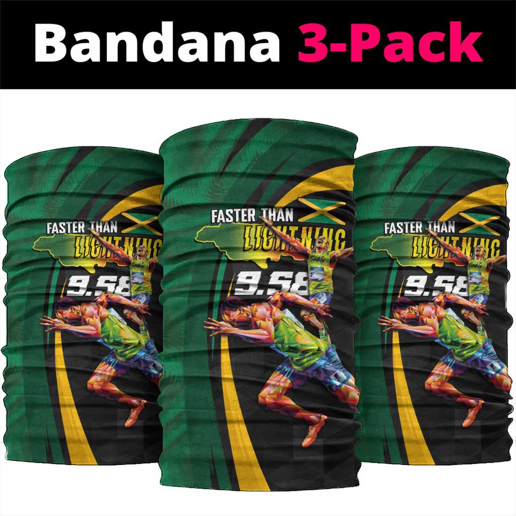 Jamaican Pride Neck Gaiter 9.58 Seconds-Faster Than Lightning LT03