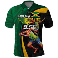 Jamaican Pride Polo Shirt 9.58 Seconds-Faster Than Lightning - Wonder Print Shop