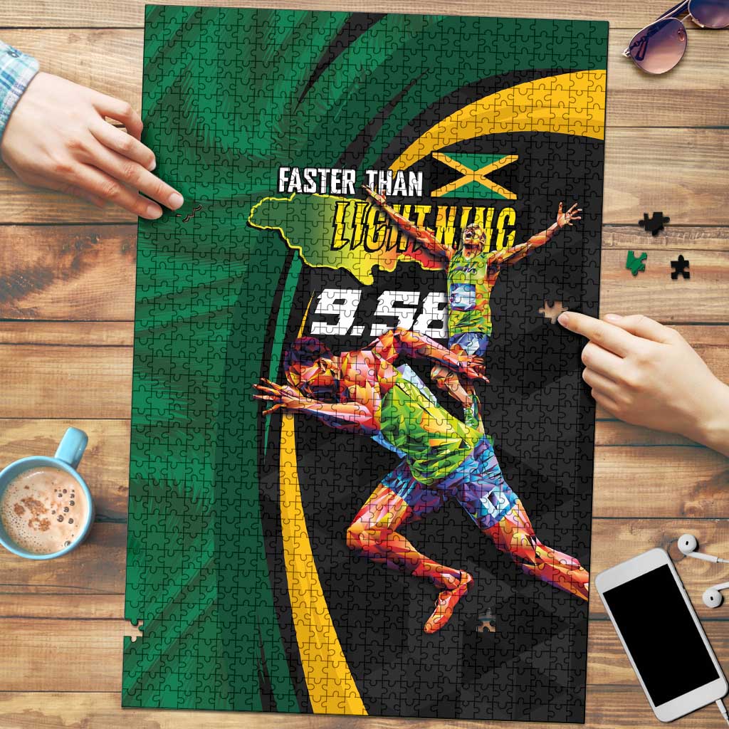 Jamaican Pride Puzzle 9.58 Seconds-Faster Than Lightning - Wonder Print Shop