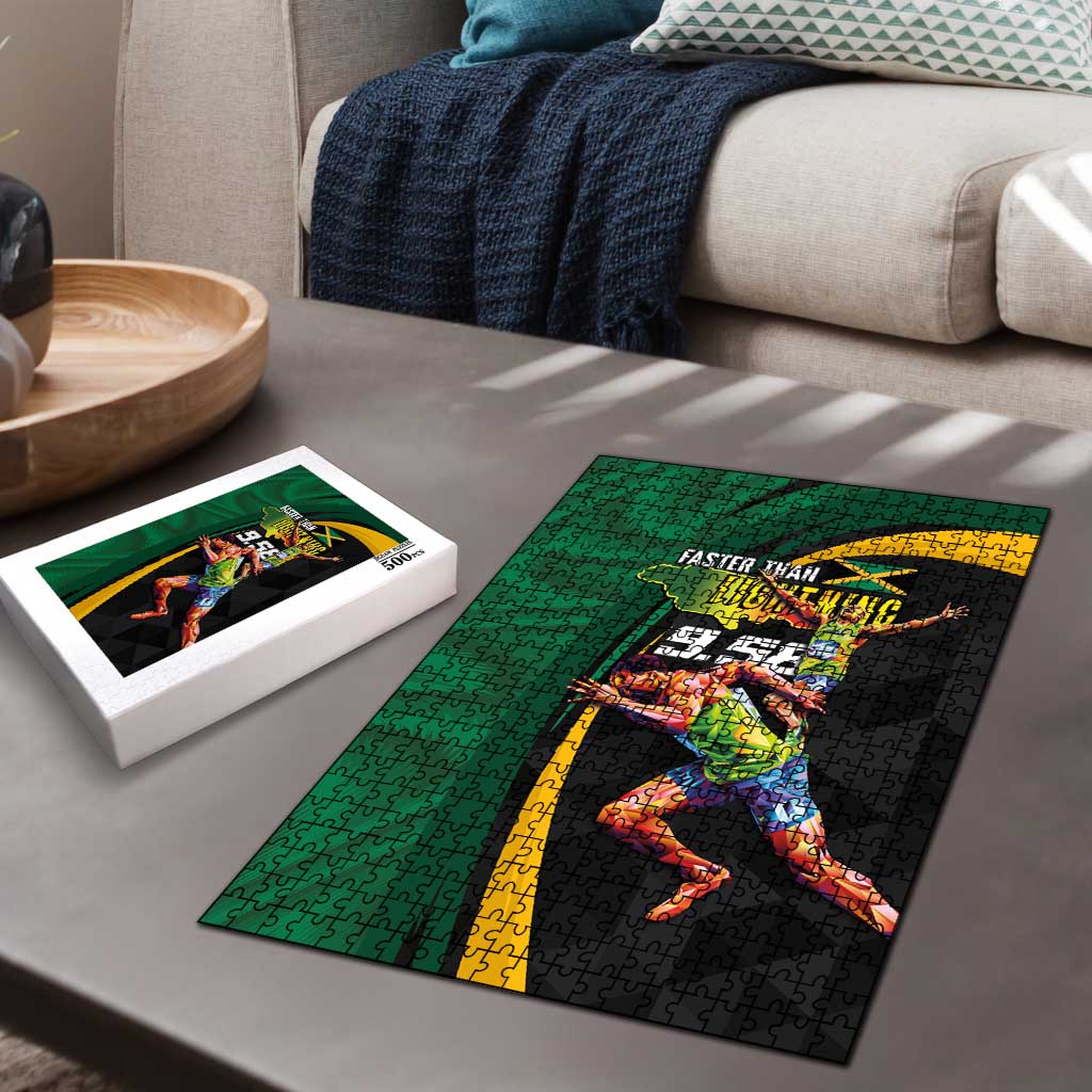Jamaican Pride Puzzle 9.58 Seconds-Faster Than Lightning - Wonder Print Shop