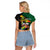 Jamaican Pride Raglan Cropped T Shirt 9.58 Seconds-Faster Than Lightning - Wonder Print Shop