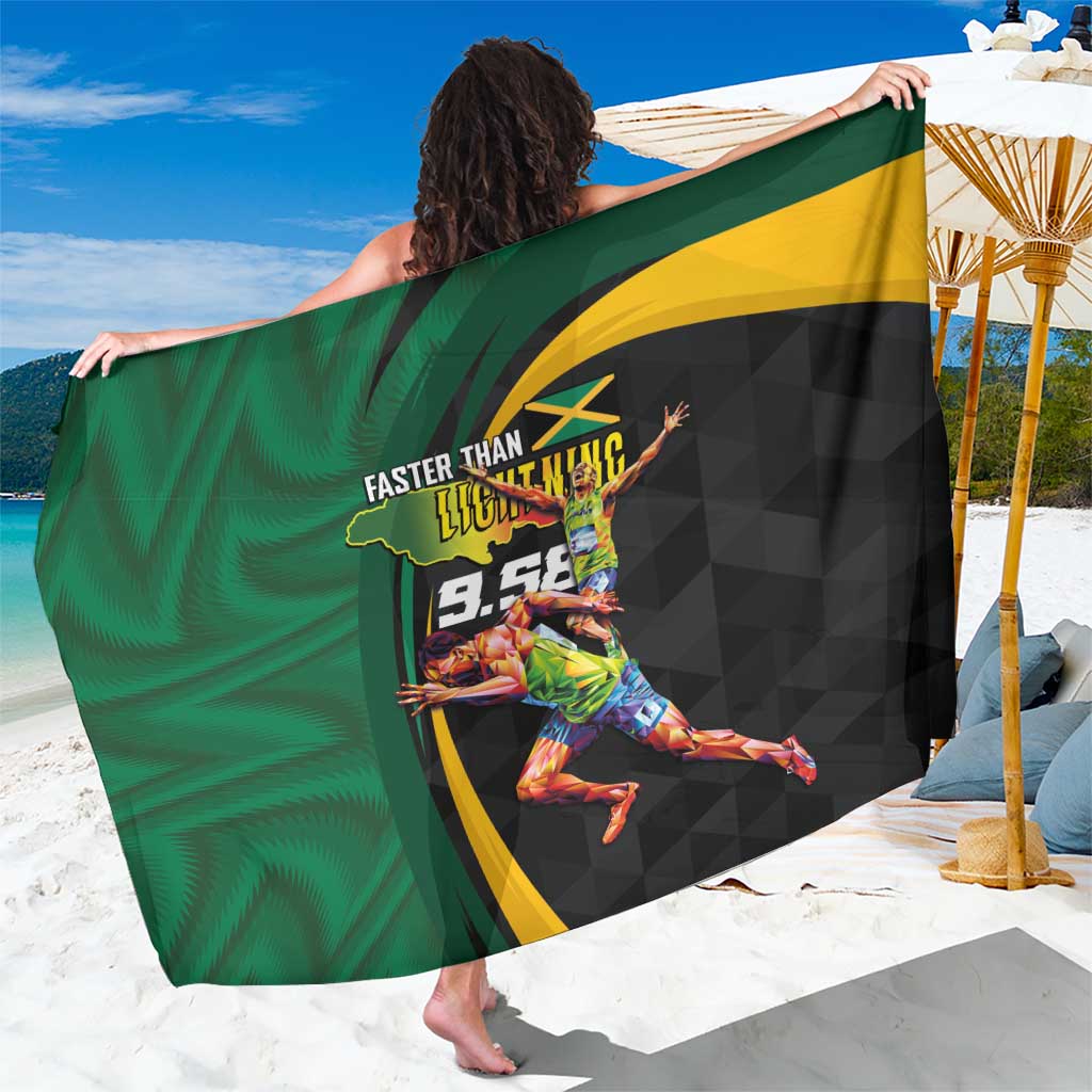 Jamaican Pride Sarong 9.58 Seconds-Faster Than Lightning - Wonder Print Shop