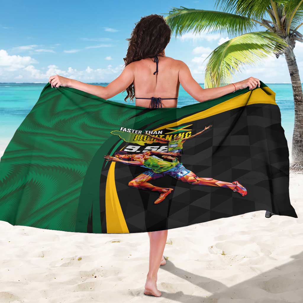 Jamaican Pride Sarong 9.58 Seconds-Faster Than Lightning - Wonder Print Shop