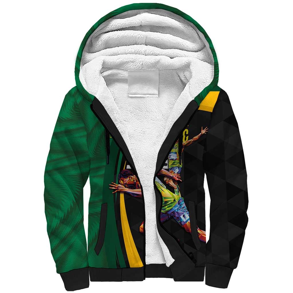 Jamaican Pride Sherpa Hoodie 9.58 Seconds-Faster Than Lightning - Wonder Print Shop