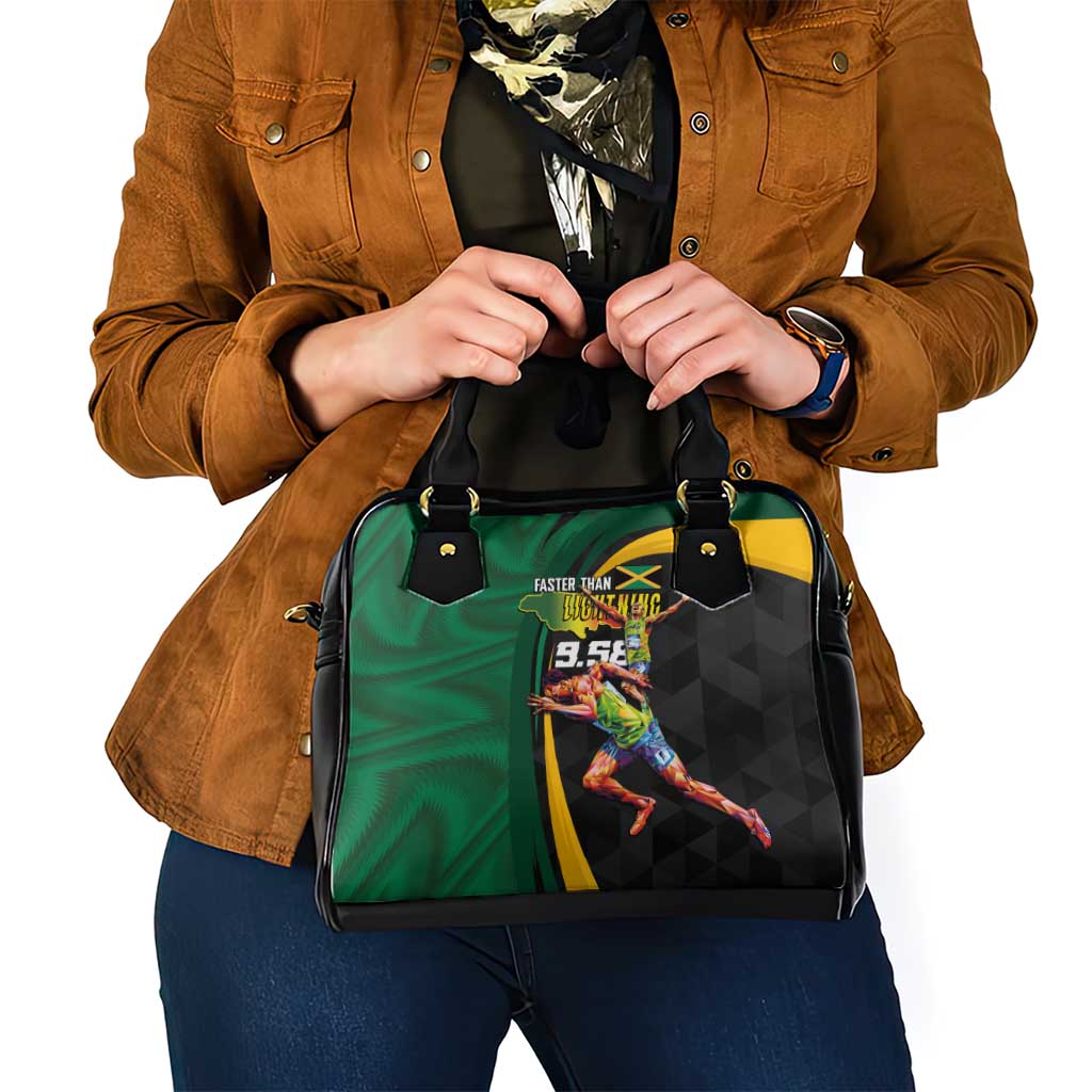Jamaican Pride Shoulder Handbag 9.58 Seconds-Faster Than Lightning - Wonder Print Shop