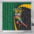 Jamaican Pride Shower Curtain 9.58 Seconds-Faster Than Lightning - Wonder Print Shop