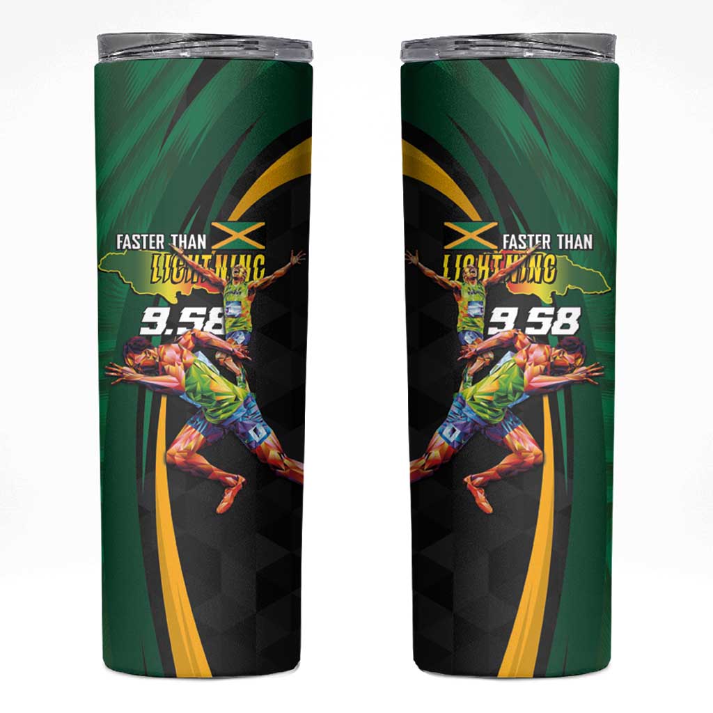 Jamaican Pride Skinny Tumbler 9.58 Seconds-Faster Than Lightning - Wonder Print Shop