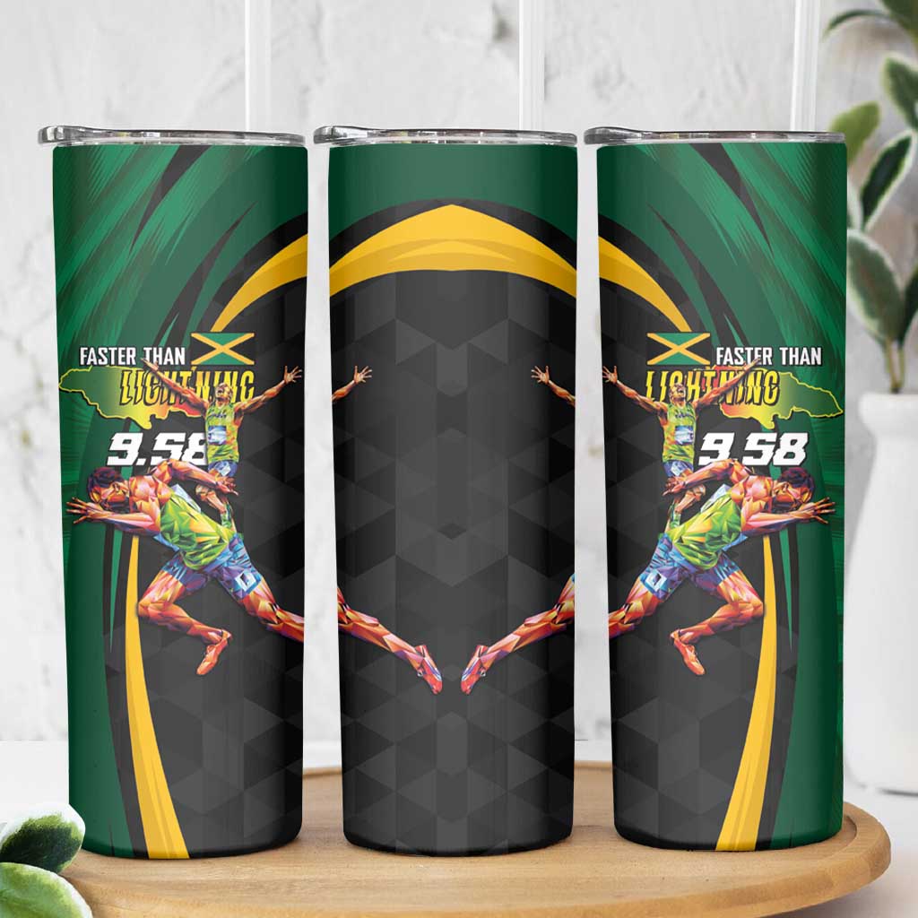 Jamaican Pride Skinny Tumbler 9.58 Seconds-Faster Than Lightning - Wonder Print Shop