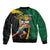 Jamaican Pride Sleeve Zip Bomber Jacket 9.58 Seconds-Faster Than Lightning - Wonder Print Shop