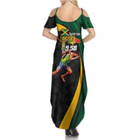 Jamaican Pride Summer Maxi Dress 9.58 Seconds-Faster Than Lightning - Wonder Print Shop
