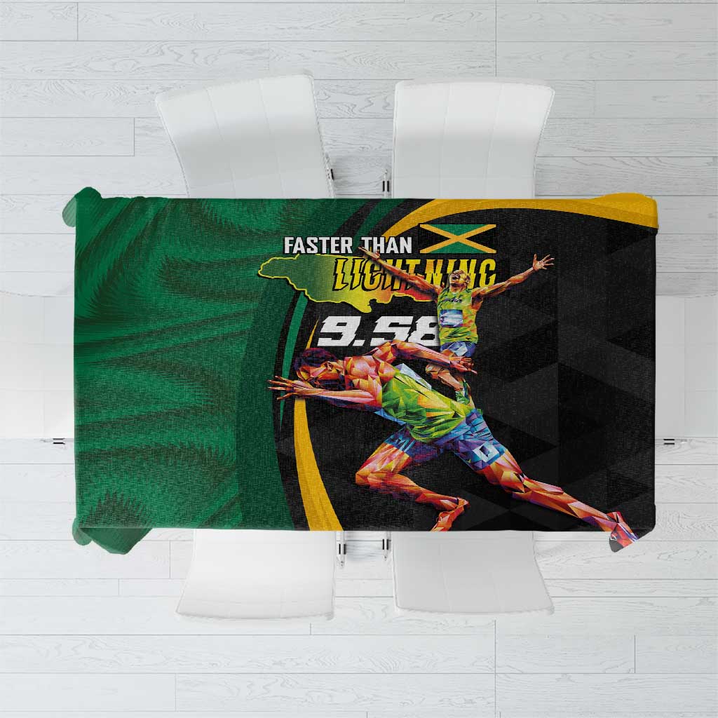 Jamaican Pride Tablecloth 9.58 Seconds-Faster Than Lightning - Wonder Print Shop