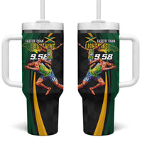 Jamaican Pride Tumbler With Handle 9.58 Seconds-Faster Than Lightning - Wonder Print Shop