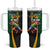 Jamaican Pride Tumbler With Handle 9.58 Seconds-Faster Than Lightning - Wonder Print Shop