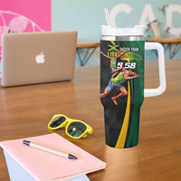 Jamaican Pride Tumbler With Handle 9.58 Seconds-Faster Than Lightning - Wonder Print Shop