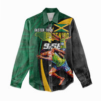 Jamaican Pride Women Casual Shirt 9.58 Seconds-Faster Than Lightning - Wonder Print Shop