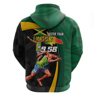 Jamaican Pride Zip Hoodie 9.58 Seconds-Faster Than Lightning - Wonder Print Shop