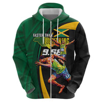 Jamaican Pride Zip Hoodie 9.58 Seconds-Faster Than Lightning - Wonder Print Shop
