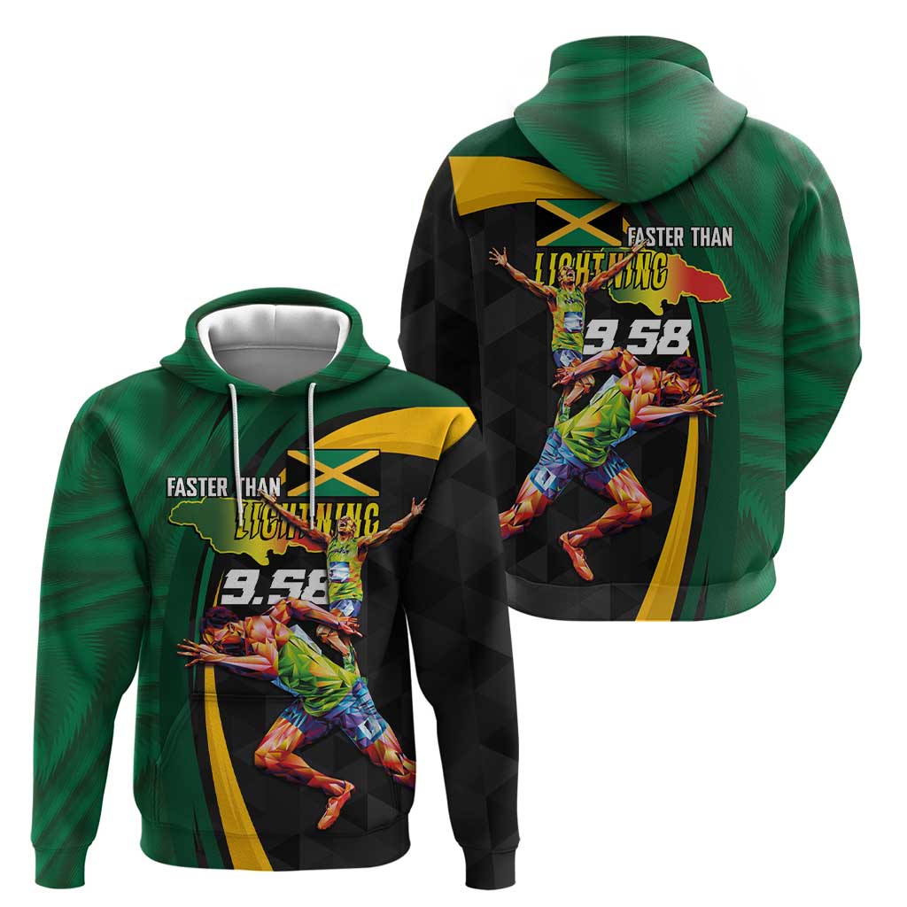 Jamaican Pride Zip Hoodie 9.58 Seconds-Faster Than Lightning - Wonder Print Shop