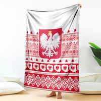 Polish Christmas Blanket - Poland Emblem and Lachy Sadeckie Pattern