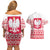 Polish Christmas Couples Matching Off Shoulder Short Dress and Hawaiian Shirt - Poland Emblem and Lachy Sadeckie Pattern - Wonder Print Shop