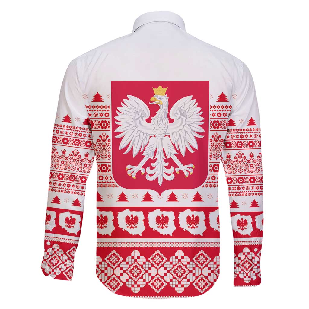 Polish Christmas Family Matching Mermaid Dress and Hawaiian Shirt - Poland Emblem and Lachy Sadeckie Pattern - Wonder Print Shop