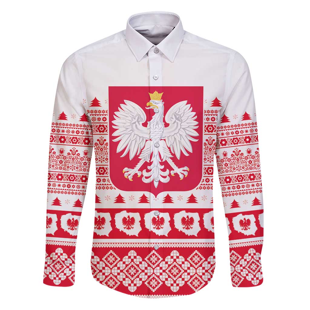 Polish Christmas Family Matching Puletasi and Hawaiian Shirt - Poland Emblem and Lachy Sadeckie Pattern - Wonder Print Shop