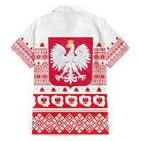 Polish Christmas Family Matching Short Sleeve Bodycon Dress and Hawaiian Shirt - Poland Emblem and Lachy Sadeckie Pattern - Wonder Print Shop