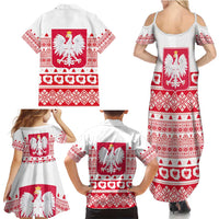 Polish Christmas Family Matching Summer Maxi Dress and Hawaiian Shirt - Poland Emblem and Lachy Sadeckie Pattern - Wonder Print Shop