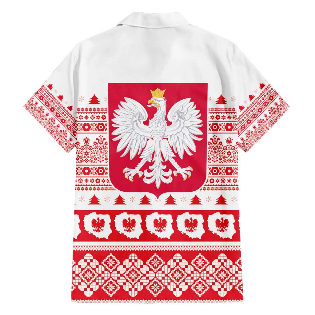 Polish Christmas Family Matching Summer Maxi Dress and Hawaiian Shirt - Poland Emblem and Lachy Sadeckie Pattern - Wonder Print Shop