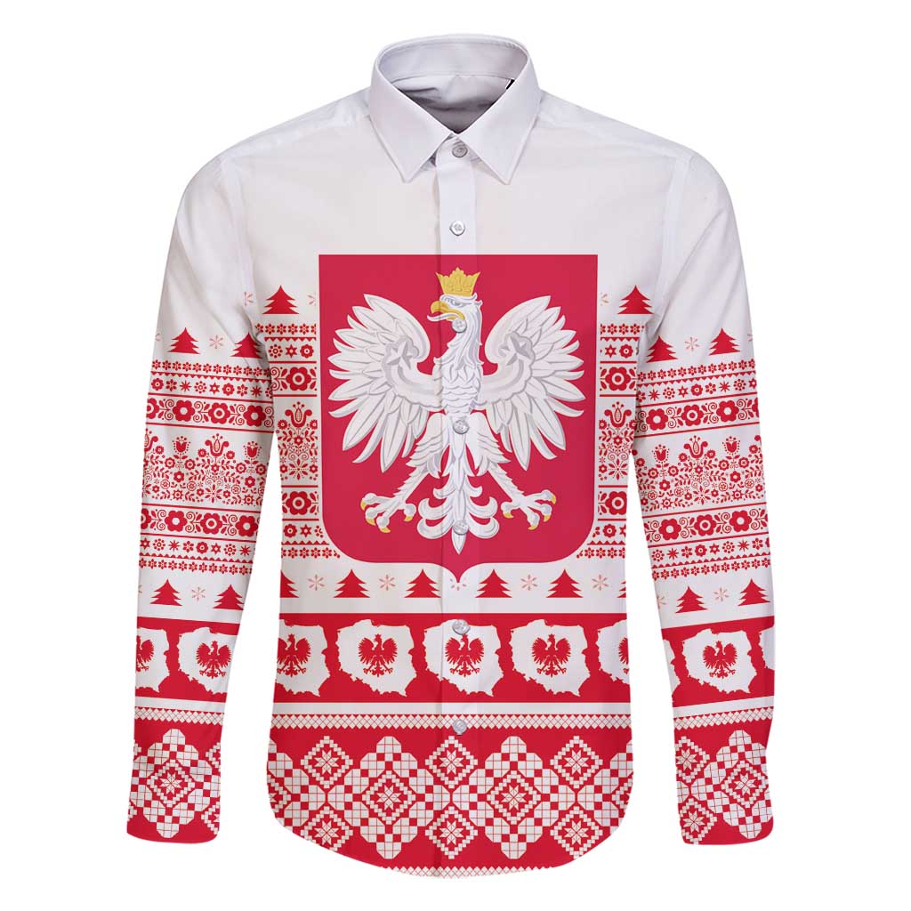 Polish Christmas Family Matching Summer Maxi Dress and Hawaiian Shirt - Poland Emblem and Lachy Sadeckie Pattern - Wonder Print Shop