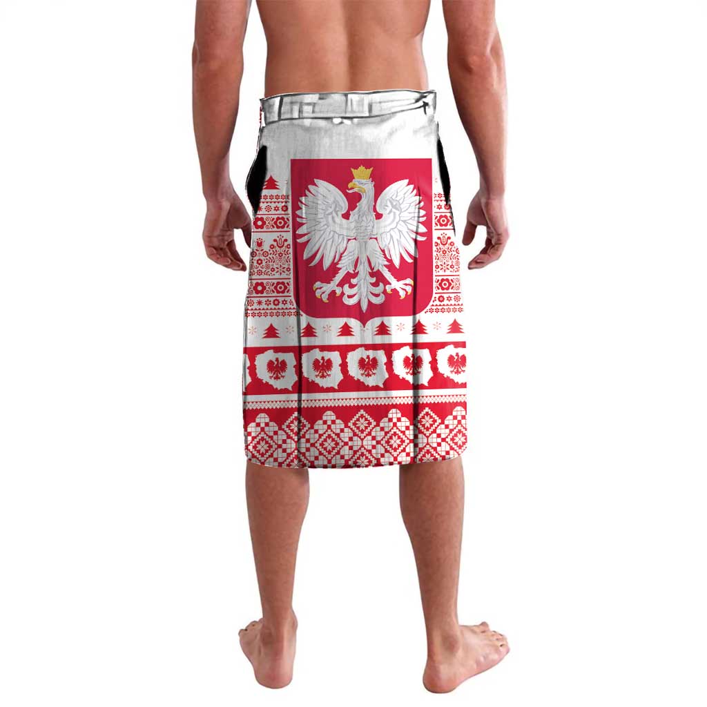 Polish Christmas Lavalava - Poland Emblem and Lachy Sadeckie Pattern - Wonder Print Shop